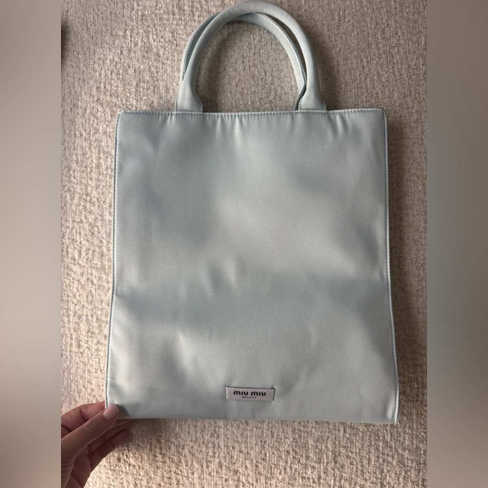 Miu Miu Sky Blue Beauty Tote - Picture 3 of 6